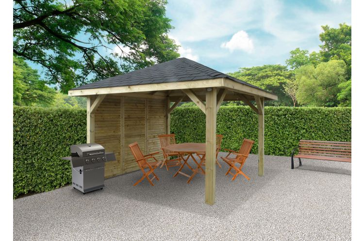 Garðskýli Garðskýli sem hægt er að nota sem grillskýli